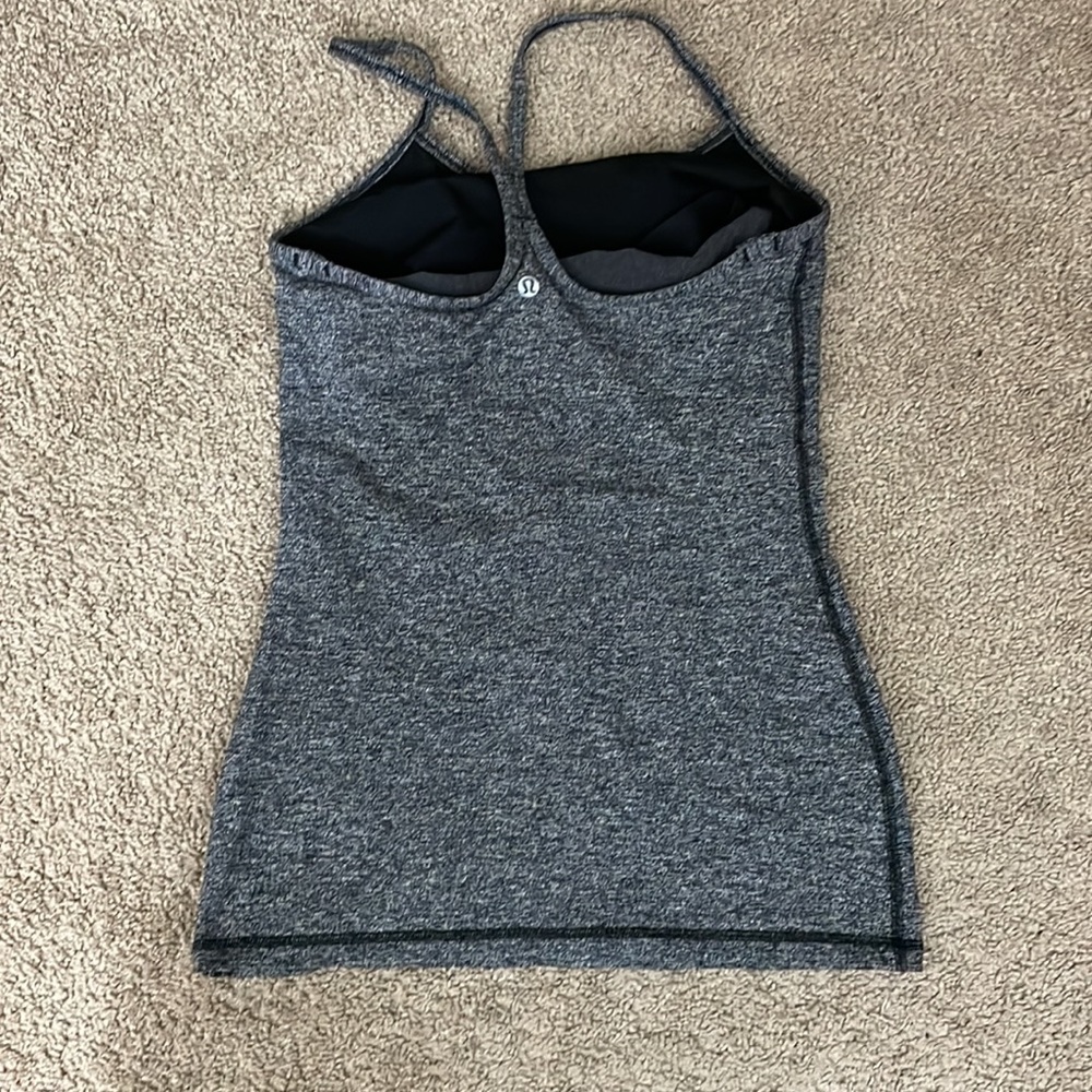Lululemon power y top in charcoal